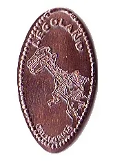 Pressed Penny - LEGOLAND California Technic Dinosaur Pattern