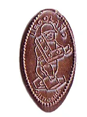 Pressed Penny - LEGOLAND California Minifigure Carrying Capital Letter L Pattern