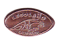 Pressed Penny - LEGOLAND California Bronty the Dinosaur Pattern