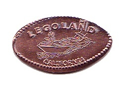 Pressed Penny - LEGOLAND California Minifigure Speedboat Pattern