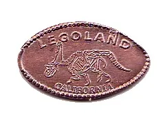 Pressed Penny - LEGOLAND California Dinosaur Skeleton Pattern
