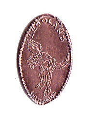 Pressed Penny - LEGOLAND California Creator Dinosaur Pattern