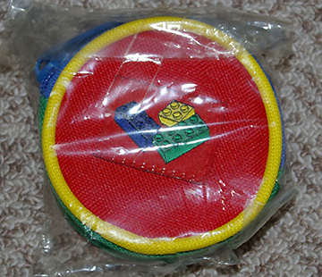 Coin Purse, Round with Three Bricks Patch