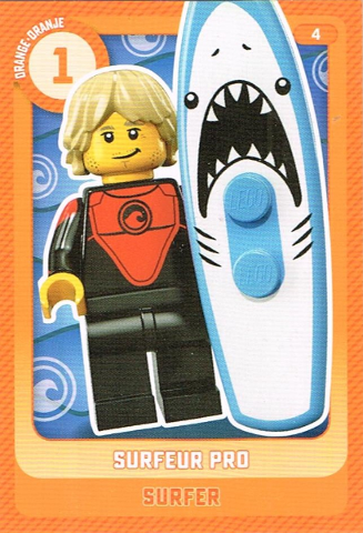 Create the World Trading Card #   4 Surfeur Pro / Surfer (Belgian)