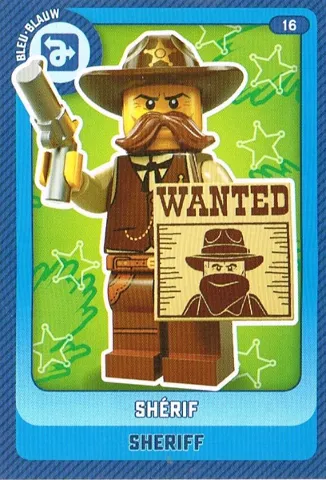 Create the World Trading Card #  16 Shérif / Sheriff (Belgian)
