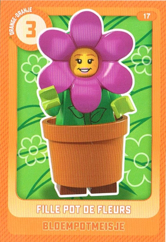 Create the World Trading Card #  17 Fille Pot de Fleurs / Bloempotmeisje (Belgian)
