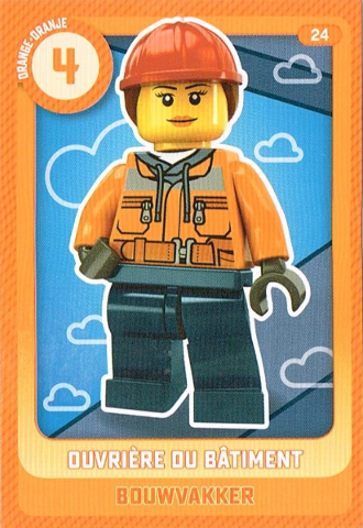 Create the World Trading Card #  24 Ouvrière du Bâtiment / Bouwvakker (Belgian)