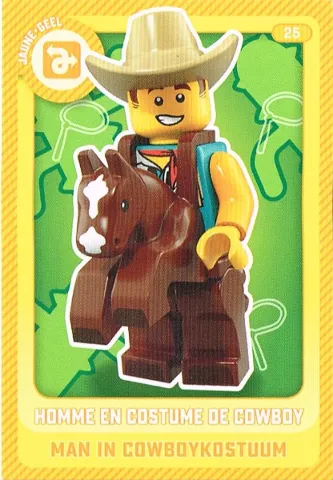 Create the World Trading Card #  25 Homme en Costume de Cowboy / Man in Cowboykostuum (Belgian)