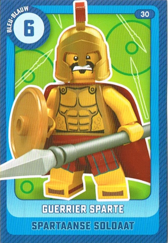 Create the World Trading Card #  30 Guerrier Sparte / Spartaanse Soldaat (Belgian)