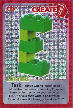 Create the World Trading Card #031 Create: Letters