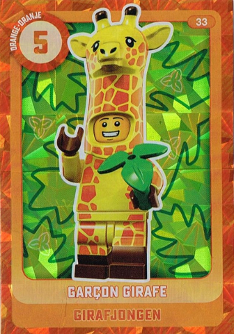 Create the World Trading Card #  33 Garçon Girafe /  Girafjongen (Belgian)