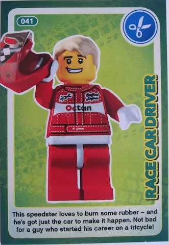 Create the World Trading Card #041 Race Car Driver