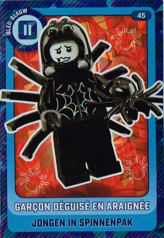 Create the World Trading Card #  45 Garçon Déguisé en Araignée/ Jongen in Spinnenpak (Belgian)