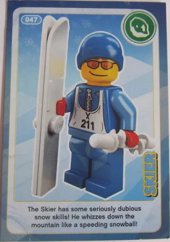 Create the World Trading Card #047 Skier