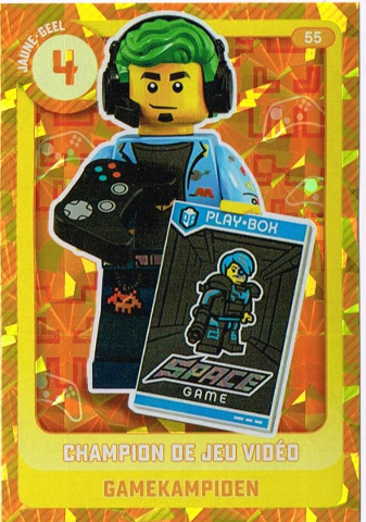Create the World Trading Card #  55 Champion de Jeu Vidéo / Gamekampioen (Belgian)