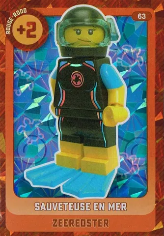 Create the World Trading Card #  63 Sauveteuse en Mer / Zeeredster (Belgian)