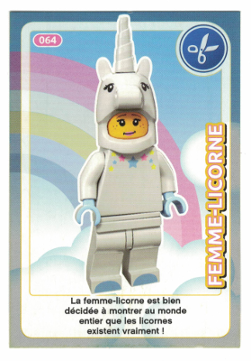 Create the World Trading Card #064 Femme-Licorne (French)