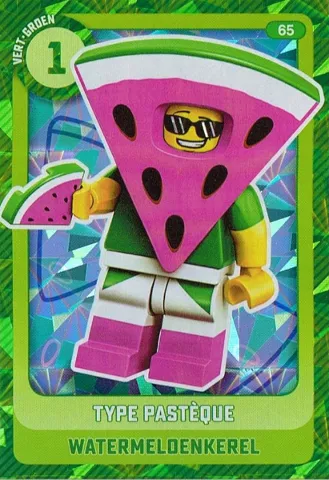 Create the World Trading Card #  65 Type Pastèque /  Watermeloenkerel (Belgian)