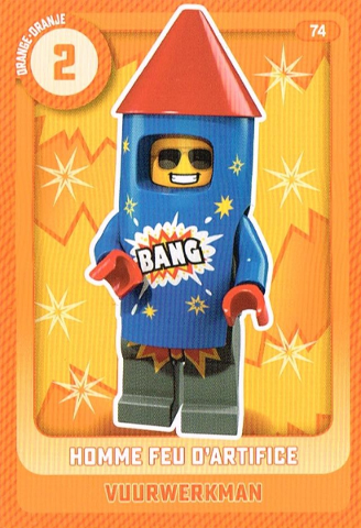 Create the World Trading Card #  74 Homme Fue D'Artifice / Vuurwerkman (Belgian)