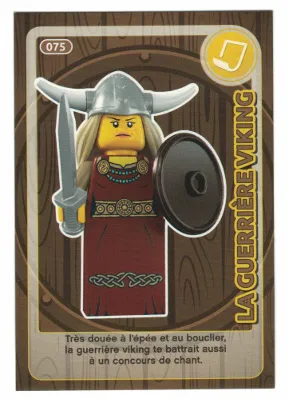 Create the World Trading Card #075 La Guerrière Viking (French)