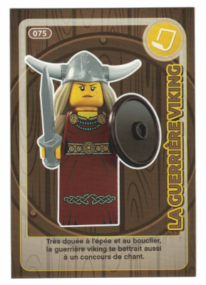 Create the World Trading Card #075 La Guerrière Viking (French)