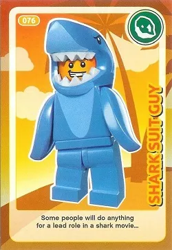 Create the World Trading Card #076 Shark Suit Guy