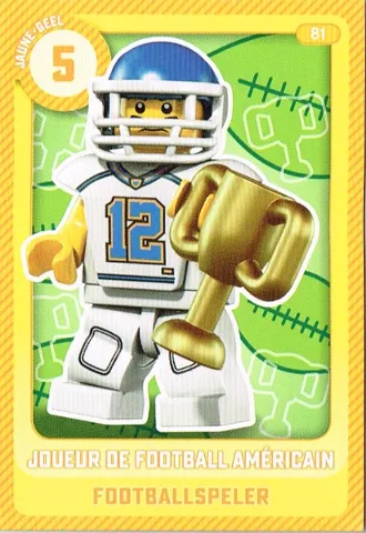 Create the World Trading Card #  81 Joueue de Football Américain / Footballspeler (Belgian)