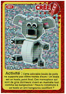 Create the World Trading Card #081 Le Koala (French)
