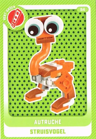 Create the World Trading Card #  84 Autruche / Struisvogel (Belgian)