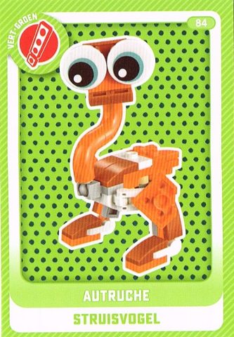 Create the World Trading Card #  84 Autruche / Struisvogel (Belgian)