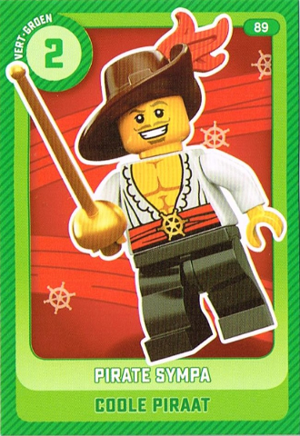 Create the World Trading Card #  89 Pirate Sympa / Coole Piraat (Belgian)
