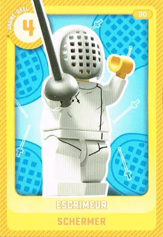 Create the World Trading Card #  90 Escrimeur / Schermer (Belgian)