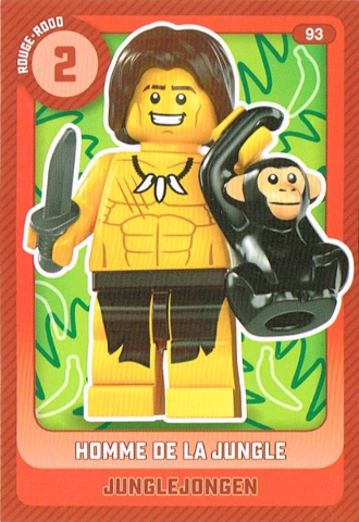Create the World Trading Card #  93 Homme de la Jungle / Junglejongen (Belgian)