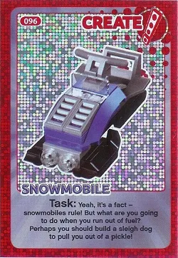 Create the World Trading Card #096 Create: Snowmobile