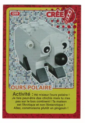 Create the World Trading Card #099 Create: Ours Polaire (French)