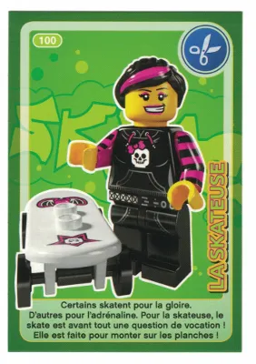 Create the World Trading Card #100 La Skateuse (French)