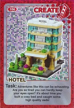Create the World Trading Card #106 Create: Hotel
