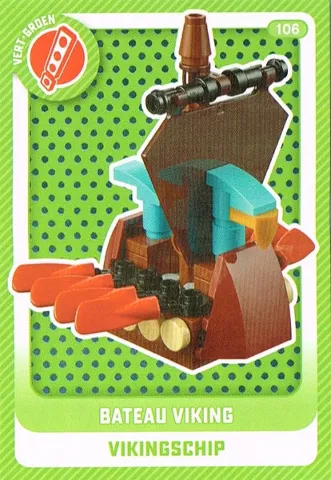 Create the World Trading Card # 106 Bateau Viking / Vikingschip (Belgian)