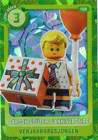 Create the World Trading Card # 108 Garcon Goûter D'Anniversaire / Verjaardagsjongen (Belgian)