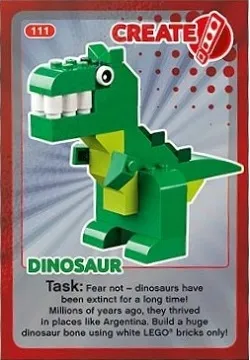 Create the World Trading Card #111 Create: Dinosaur