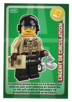 Create the World Trading Card #111 L'Agent De Circulation (French)