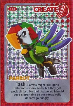 Create the World Trading Card #113 Create: Parrot