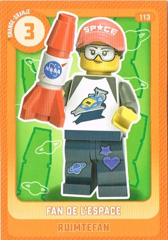 Create the World Trading Card # 113 Fan de L'Espace / Ruimtefan (Belgian)