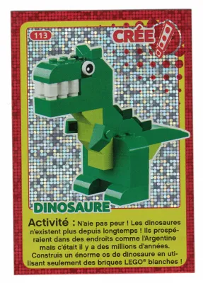 Create the World Trading Card #113 Create: Dinosaure (French)