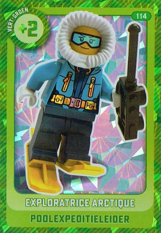 Create the World Trading Card # 114 Exploratrice Arctique / Poolexpeditieleider (Belgian)