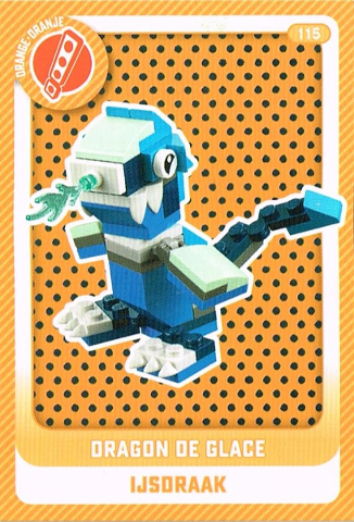 Create the World Trading Card # 115 Dragon de Glace / Ijsdraak (Belgian)