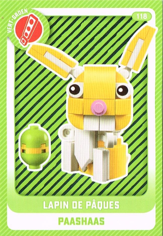 Create the World Trading Card # 118 Lapin de Pâques / Paashaas (Belgian)