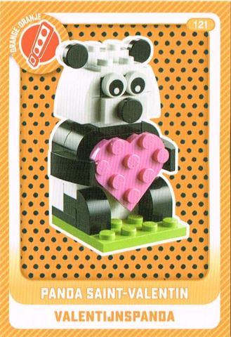 Create the World Trading Card # 121 Panda Saint-Valentin / Valentijnspanda (Belgian)