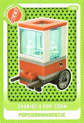 Create the World Trading Card # 123 Chariot à Pop-Corn / Popcornwagentje (Belgian)