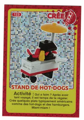 Create the World Trading Card #123 Create: Stand De Hot-Dogs (French)